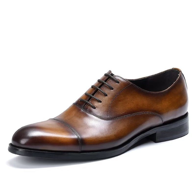 Formale Herrenschuhe Opulente Oxford-schuhe Aus Rindsleder - Kaffee