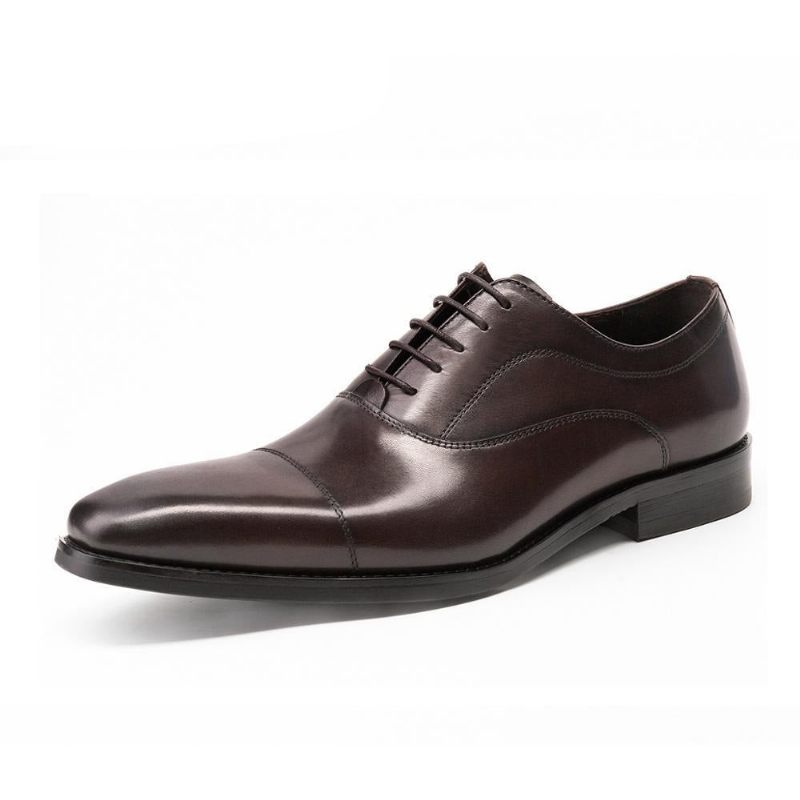 Formale Herrenschuhe Opulente Oxford-schuhe Mit Exotischem Muster - Kaffee