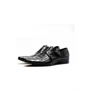 Formale Herrenschuhe Opulente Oxford-schuhe Mit Krokodillederriemen