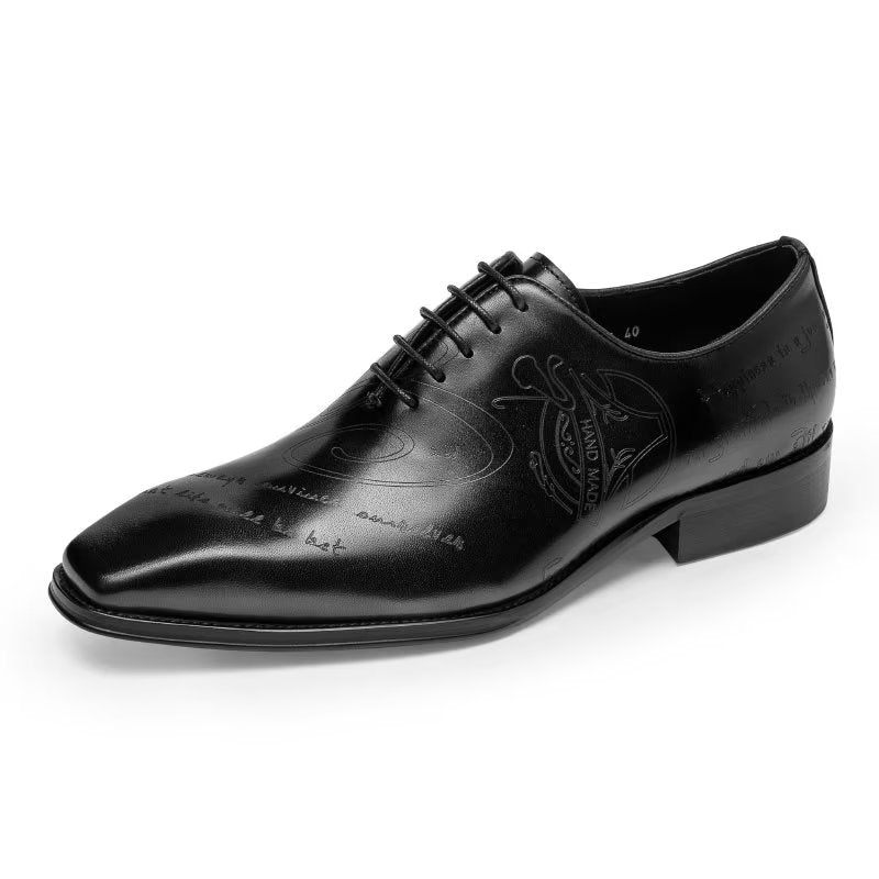 Formale Herrenschuhe Oxford-schuhe Mit Exotischer Textur - Schwarz