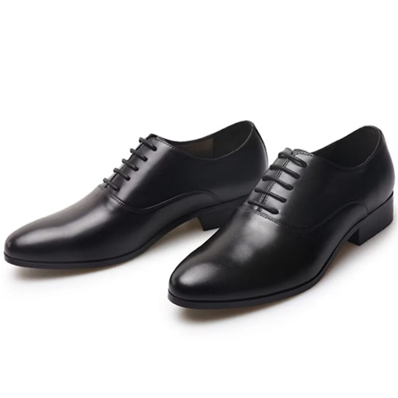 Formale Herrenschuhe Oxford-schuhe Mit Spitzer Zehenpartie - Schwarz