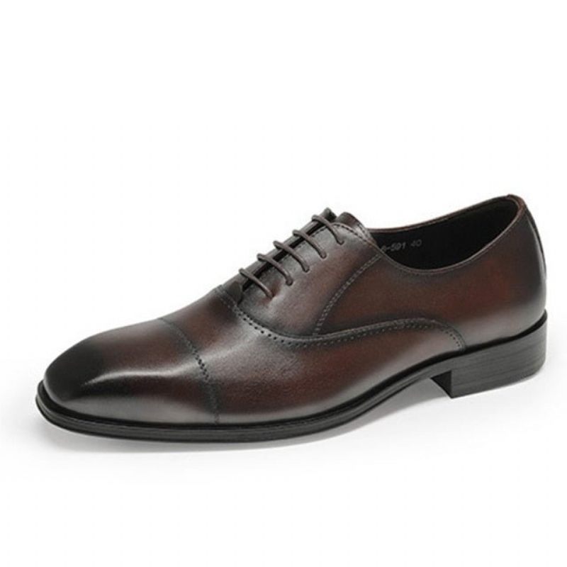 Formale Herrenschuhe Oxford-schuhe Mit Spitzer Zehenpartie - Kaffee