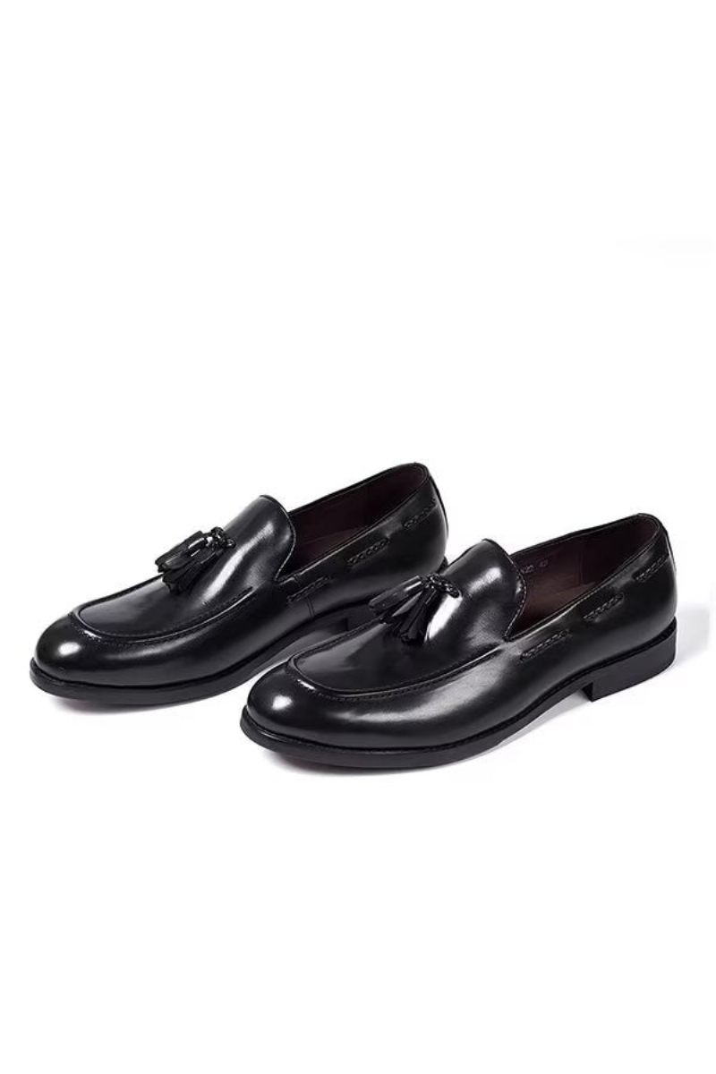 Formale Herrenschuhe Raffinierte Allure-slip-ons Aus Leder - Schwarz