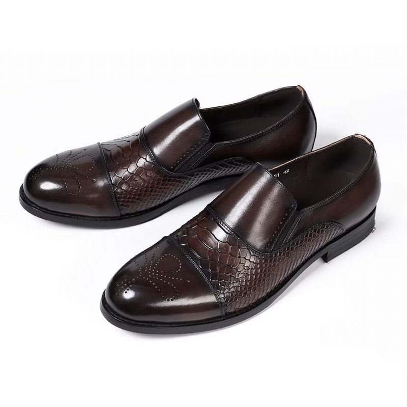 Formale Herrenschuhe Sophisticate Slip-on-leder-eleganz - Kaffee