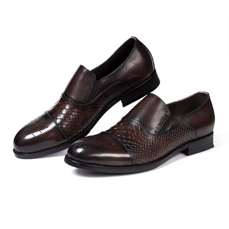 Formale Herrenschuhe Sophisticate Slip-on-leder-eleganz - Kaffee