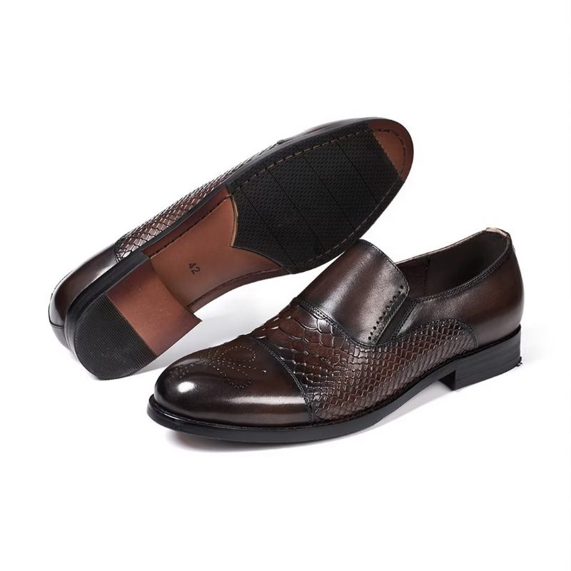 Formale Herrenschuhe Sophisticate Slip-on-leder-eleganz - Kaffee