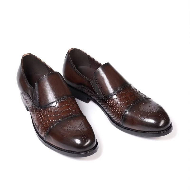 Formale Herrenschuhe Sophisticate Slip-on-leder-eleganz - Kaffee