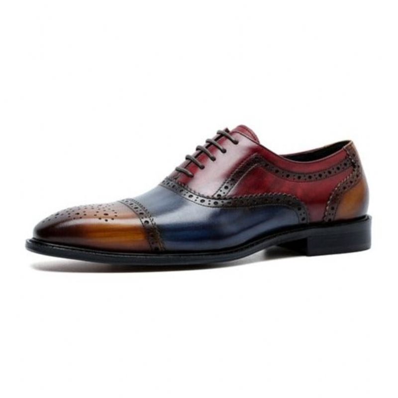 Formale Herrenschuhe Wingtip-schnür-oxfords Aus Leder