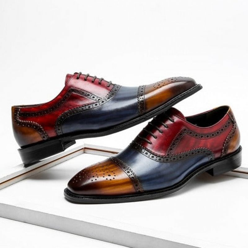 Formale Herrenschuhe Wingtip-schnür-oxfords Aus Leder - Exotisch