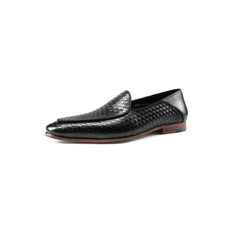 Formale Slip-on-brogues Aus Geprägtem Leder Für Herren