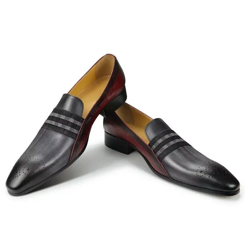 Formelle Herrenschuhe Aus Echtem Leder Elegante Gentleman-loafer Rindsleder - Grau