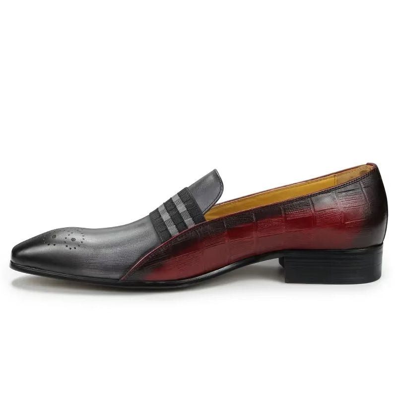 Formelle Herrenschuhe Aus Echtem Leder Elegante Gentleman-loafer Rindsleder - Grau