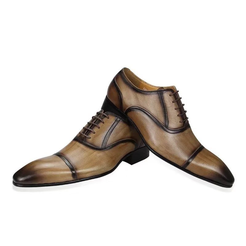 Formelle Herrenschuhe Aus Echtem Leder Elegante Hochzeits-brogues - Braun