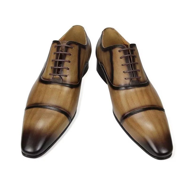 Formelle Herrenschuhe Aus Echtem Leder Elegante Hochzeits-brogues - Braun