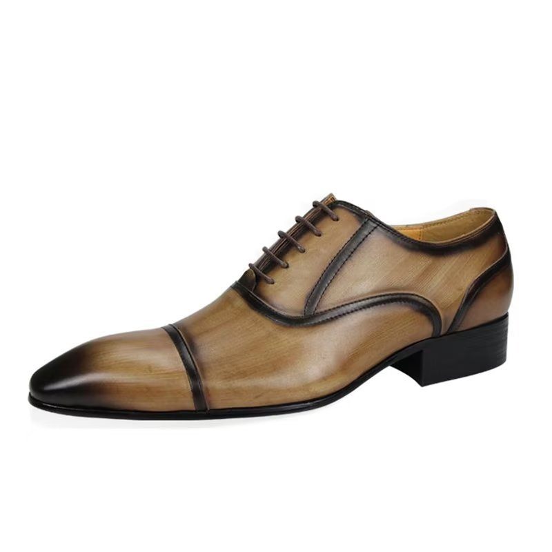 Formelle Herrenschuhe Aus Echtem Leder Elegante Hochzeits-brogues - Braun