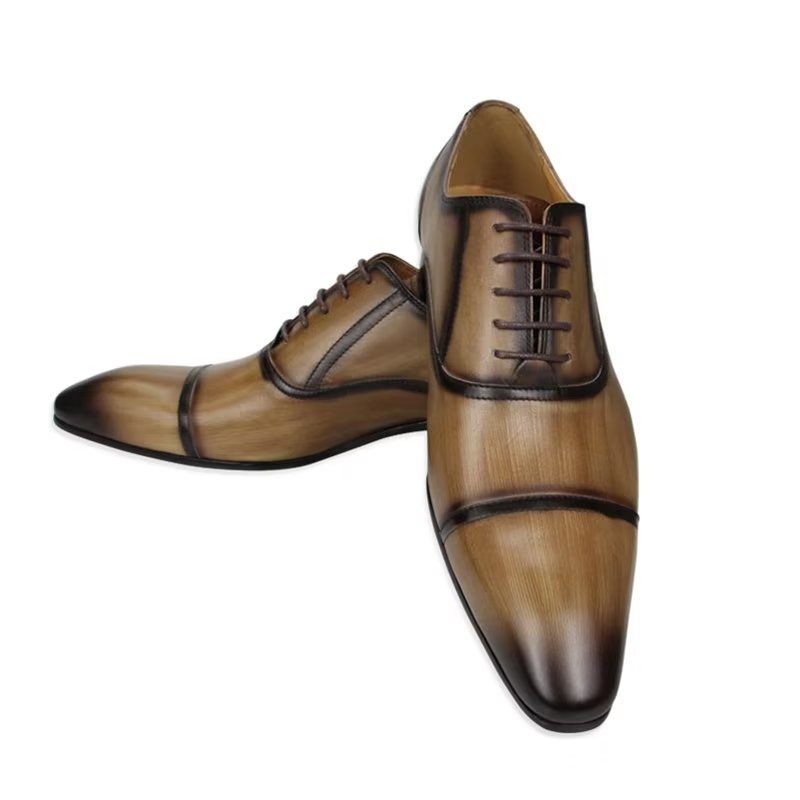 Formelle Herrenschuhe Aus Echtem Leder Elegante Hochzeits-brogues - Braun