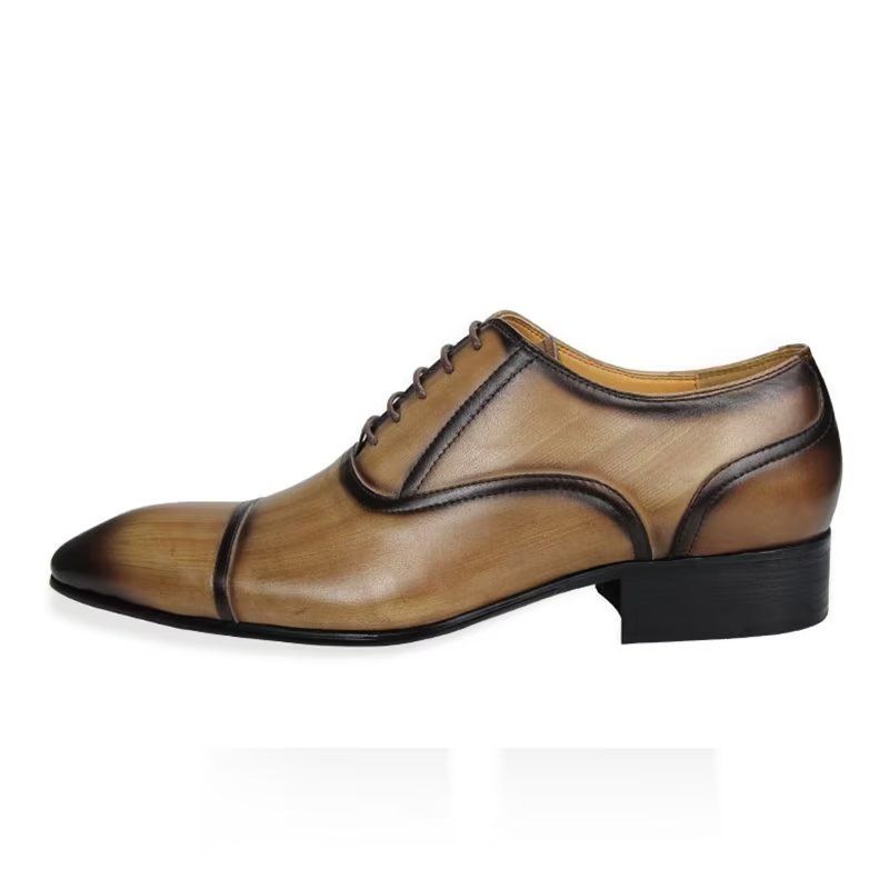 Formelle Herrenschuhe Aus Echtem Leder Elegante Hochzeits-brogues - Braun