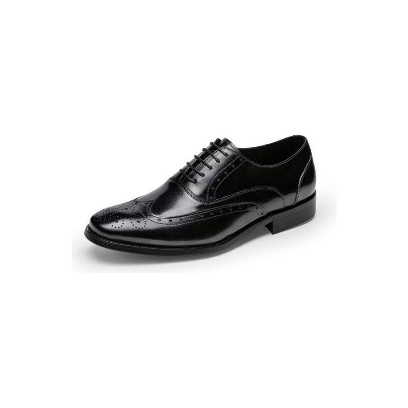 Formelle Herrenschuhe Aus Raffiniertem Poliertem Leder Klassische Oxford-schuhe - Schwarz