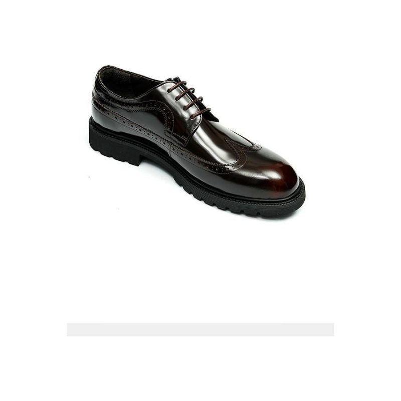 Formelle Herrenschuhe Aus Rindsleder Glänzende Oxford-schuhe - Schwarz