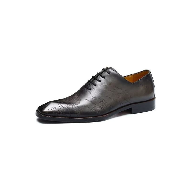 Formelle Herrenschuhe Brogue-oxford-schuhe Aus Leder - Grau