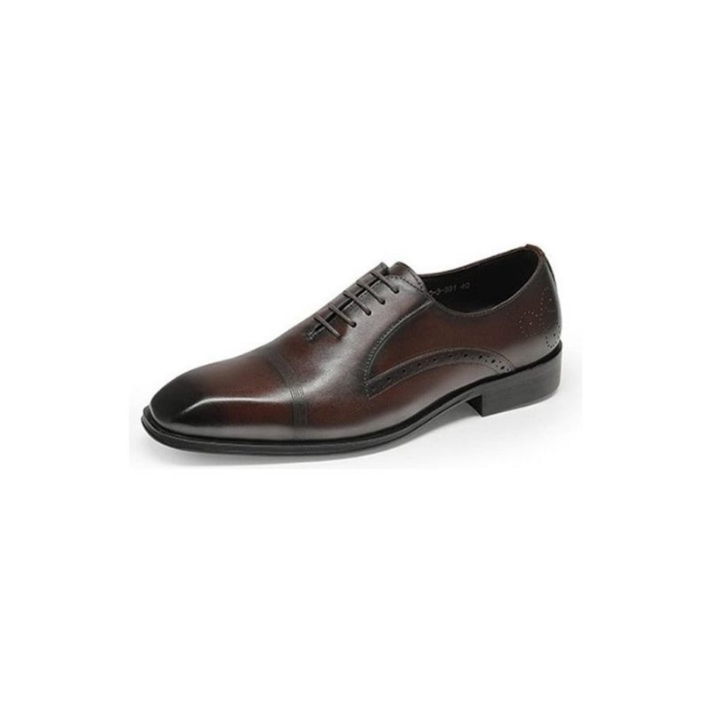 Formelle Herrenschuhe Brogue-schuhe Mit Spitzer Zehenpartie - Kaffee