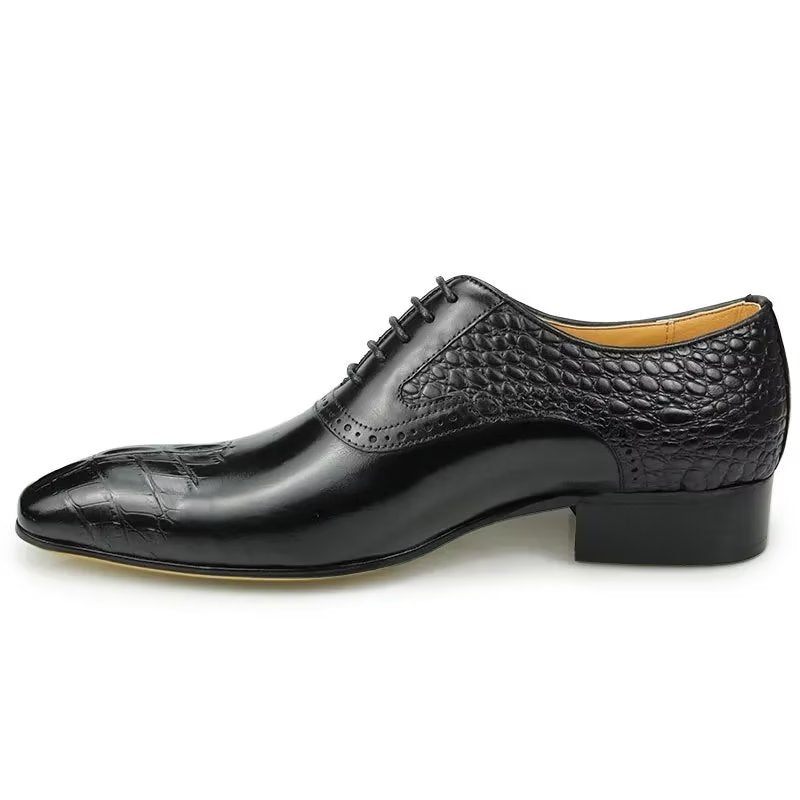 Formelle Herrenschuhe Deluxe-leder Opulente Brogue-hochzeits-oxford-schuhe - Schwarz