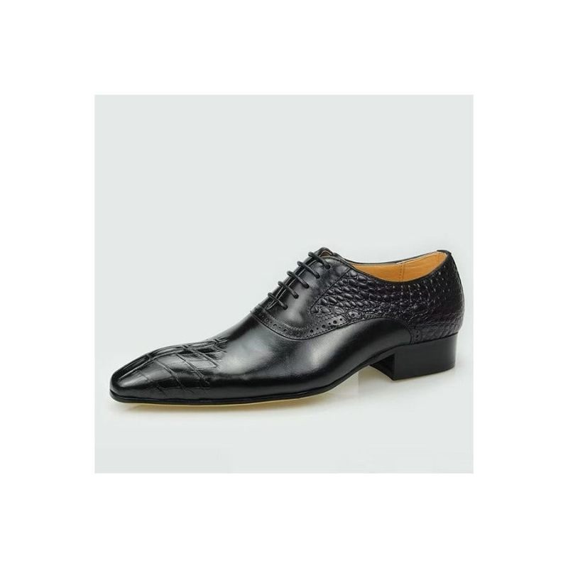 Formelle Herrenschuhe Deluxe-leder Opulente Brogue-hochzeits-oxford-schuhe - Schwarz