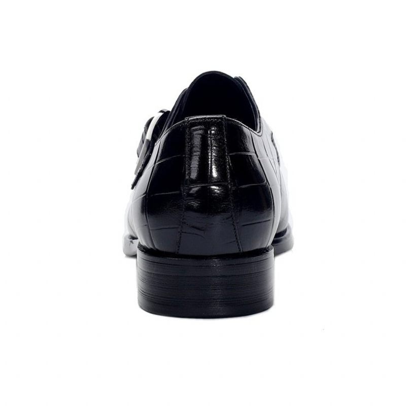 Formelle Herrenschuhe Echtes Leder Slip-on-hochzeitsschuhe - Schwarz