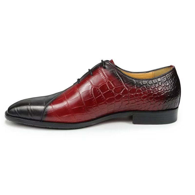 Formelle Herrenschuhe Edle Brogue-hochzeitsschuhe Aus Leder - Rot