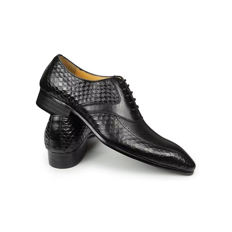 Formelle Herrenschuhe Edle Brogue-hochzeitsschuhe Aus Leder - Schwarz