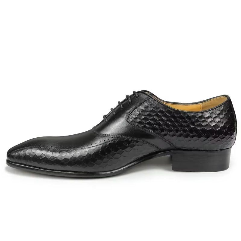 Formelle Herrenschuhe Edle Brogue-hochzeitsschuhe Aus Leder - Schwarz