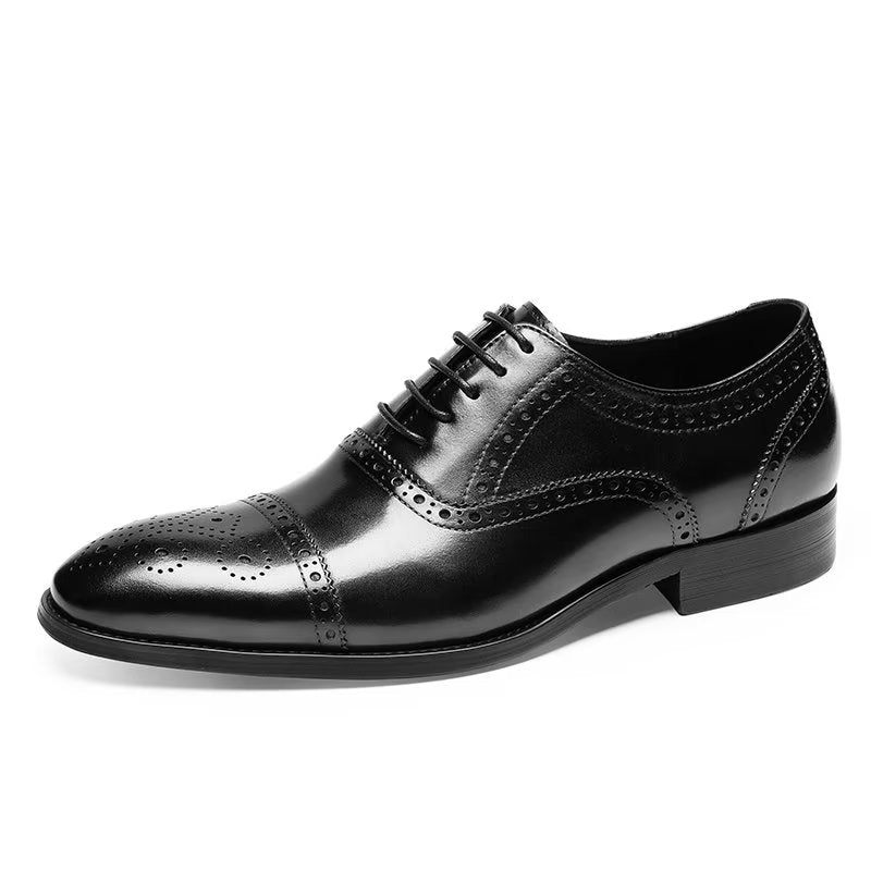 Formelle Herrenschuhe Edle Brogue-schuhe - Schwarz