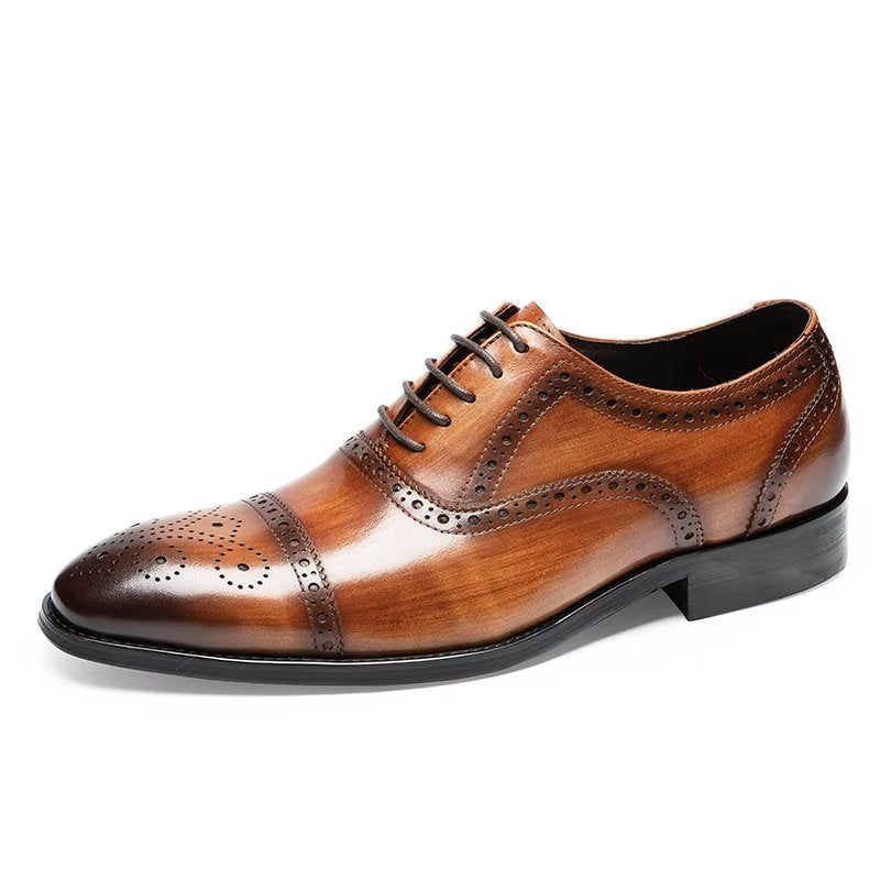 Formelle Herrenschuhe Edle Brogue-schuhe - Kaffee