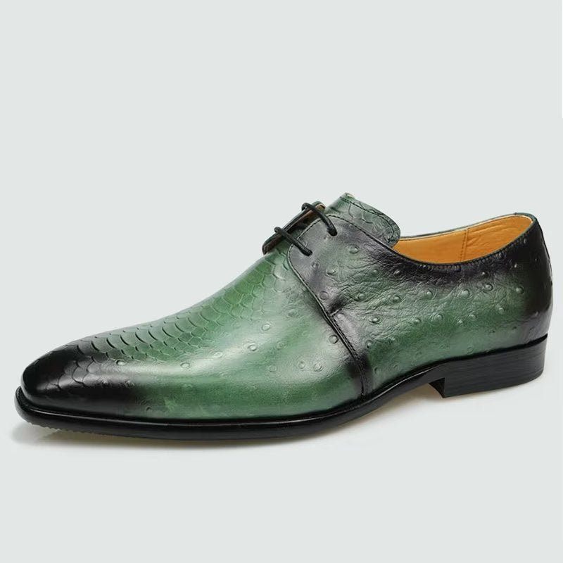 Formelle Herrenschuhe Edle Maßgeschneiderte Brogue-hochzeitsschuhe Aus Leder - Grün