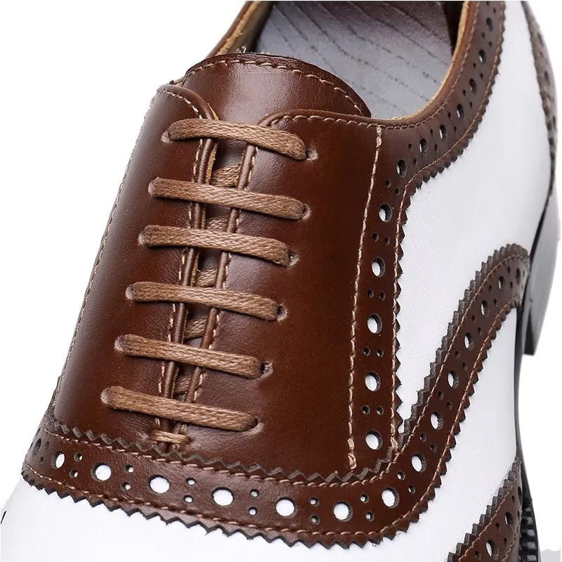 Formelle Herrenschuhe Elegante Britische Oxford-hochzeitsschuhe Mit Schnitzerei - Braun