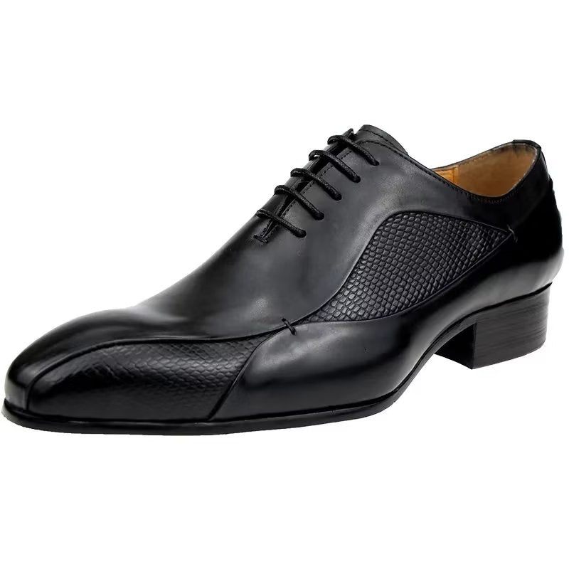 Formelle Herrenschuhe Elegante Brogue-hochzeits-oxford-lederschuhe - Schwarz