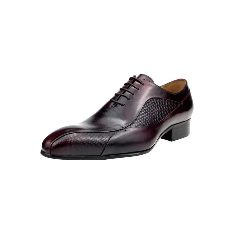 Formelle Herrenschuhe Elegante Brogue-hochzeits-oxford-lederschuhe - Rot