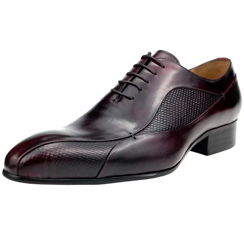 Formelle Herrenschuhe Elegante Brogue-hochzeits-oxford-lederschuhe - Rot