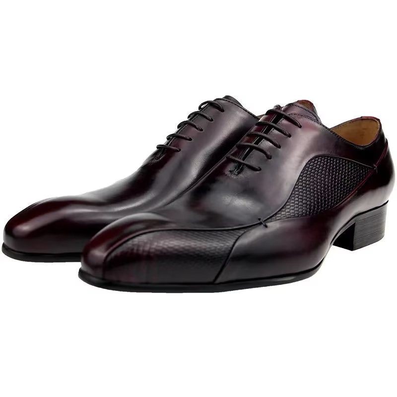 Formelle Herrenschuhe Elegante Brogue-hochzeits-oxford-lederschuhe - Rot