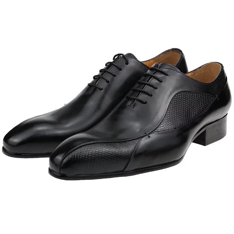 Formelle Herrenschuhe Elegante Brogue-hochzeits-oxford-lederschuhe - Schwarz