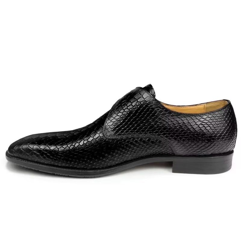 Formelle Herrenschuhe Elegante Brogue-hochzeitsschuhe Aus Leder Mit Individueller Schnalle - Schwarz