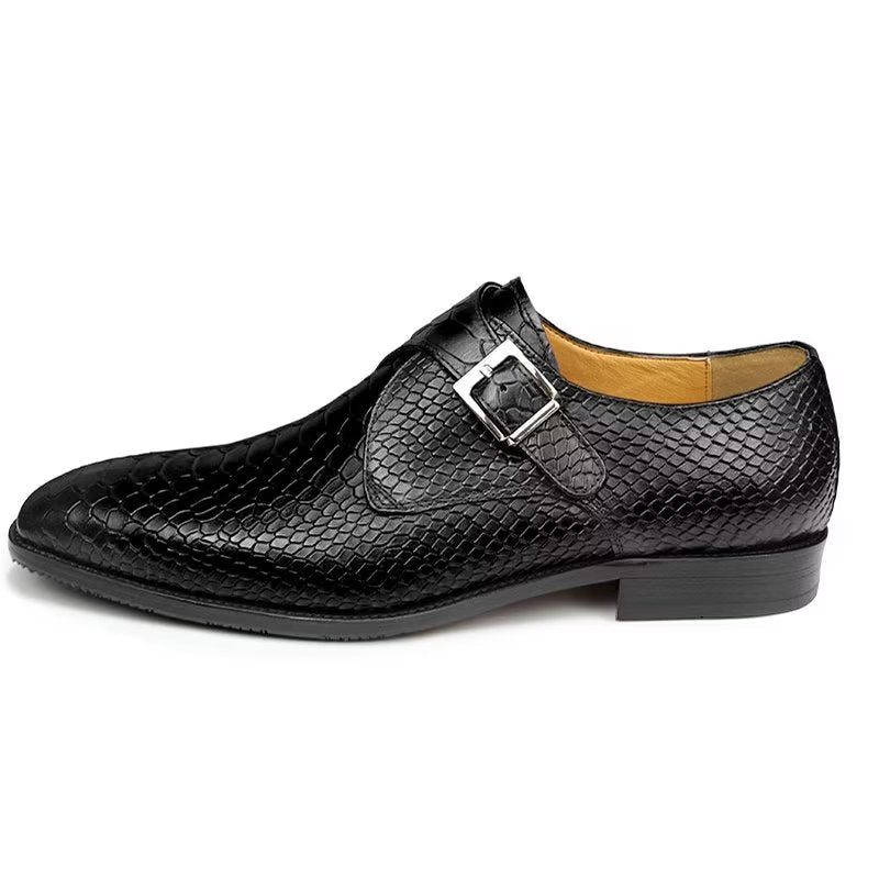 Formelle Herrenschuhe Elegante Brogue-hochzeitsschuhe Aus Leder Mit Individueller Schnalle - Schwarz