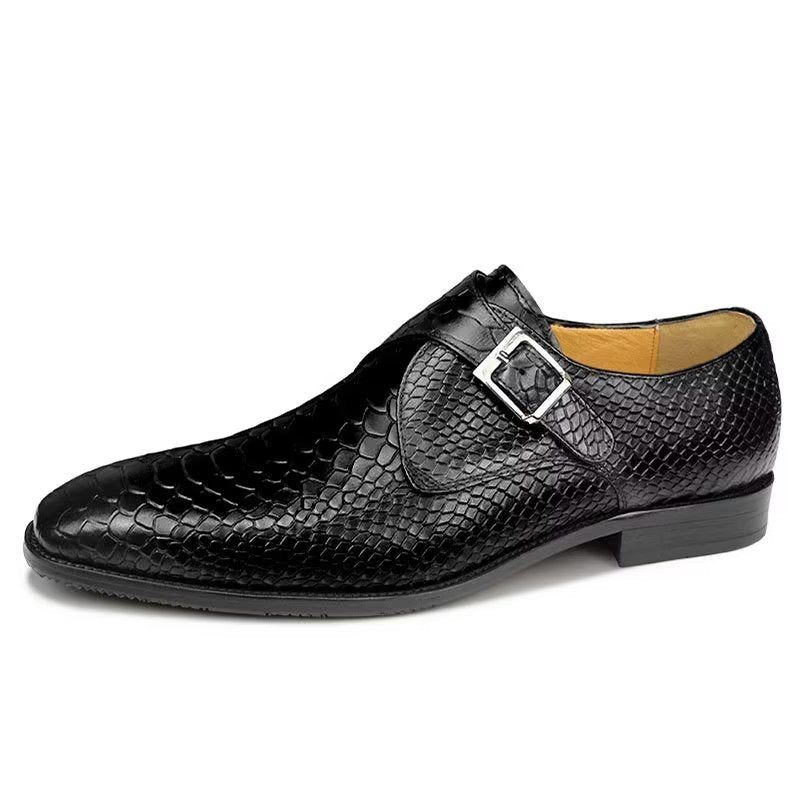 Formelle Herrenschuhe Elegante Brogue-hochzeitsschuhe Aus Leder Mit Individueller Schnalle - Schwarz