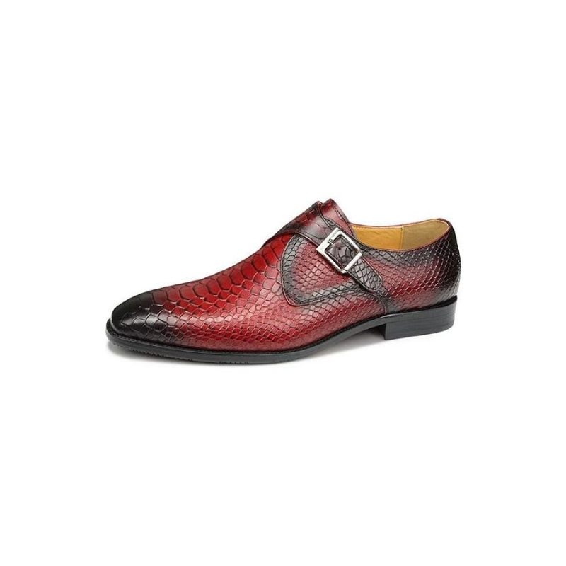 Formelle Herrenschuhe Elegante Brogue-hochzeitsschuhe Aus Leder Mit Individueller Schnalle - Rot