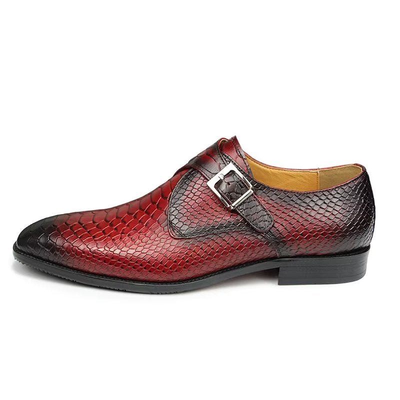 Formelle Herrenschuhe Elegante Brogue-hochzeitsschuhe Aus Leder Mit Individueller Schnalle - Rot