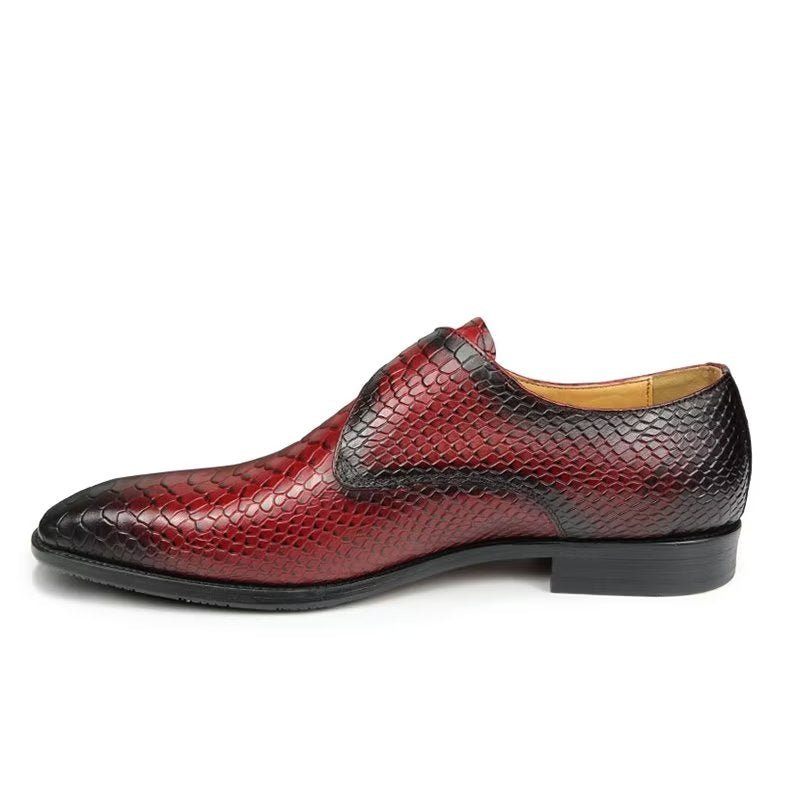 Formelle Herrenschuhe Elegante Brogue-hochzeitsschuhe Aus Leder Mit Individueller Schnalle - Rot