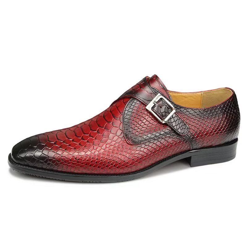 Formelle Herrenschuhe Elegante Brogue-hochzeitsschuhe Aus Leder Mit Individueller Schnalle - Rot