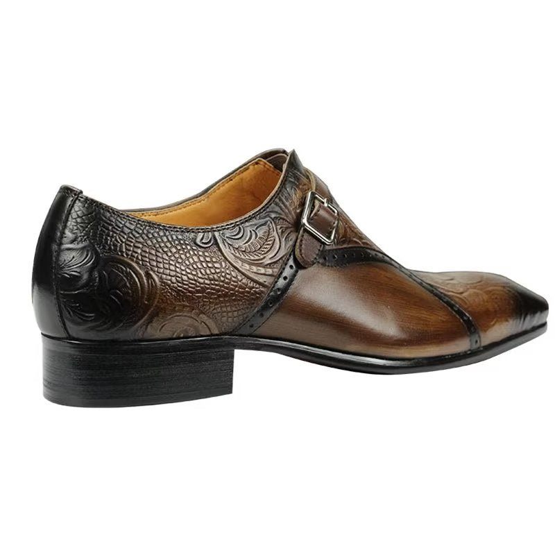 Formelle Herrenschuhe Elegante Brogue-schuhe Aus Echtem Leder Für Hochzeiten - Kaffee