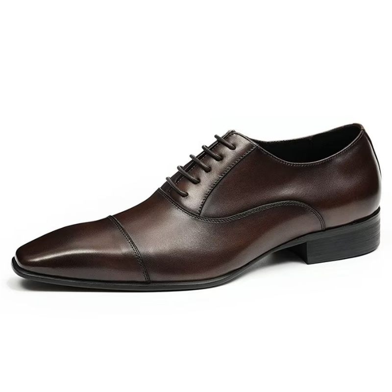 Formelle Herrenschuhe Elegante Geschnitzte Business-schuhe Aus Britischem Leder - Kaffee