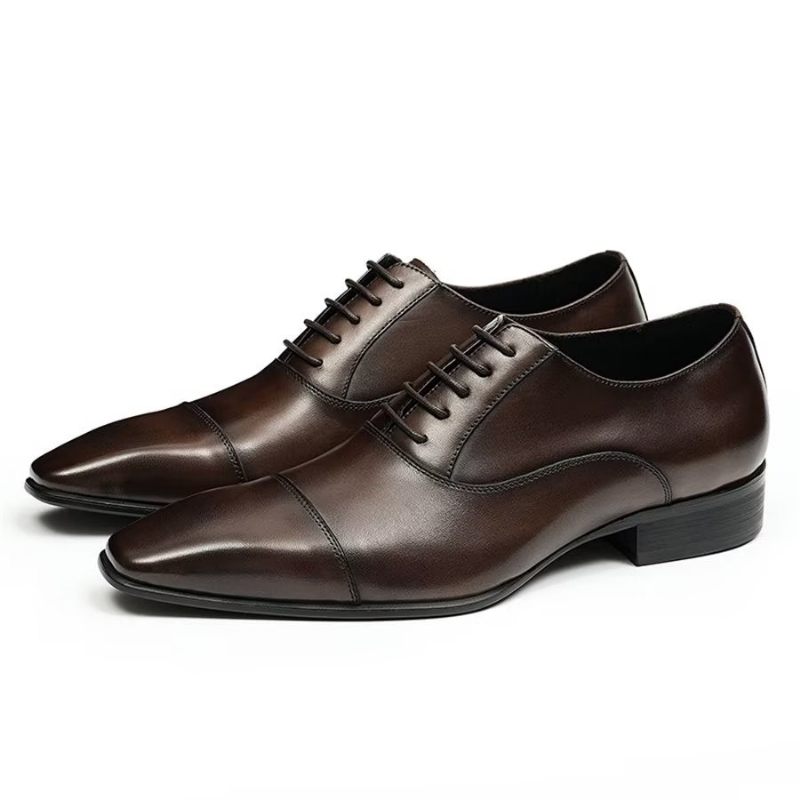 Formelle Herrenschuhe Elegante Geschnitzte Business-schuhe Aus Britischem Leder - Kaffee